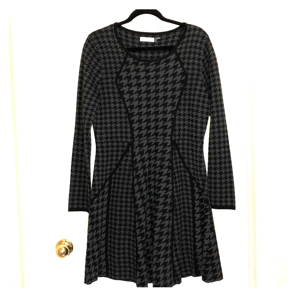 Houndstooth Sweater Dress